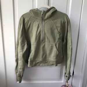 Lululemon Scuba 1/2 zip Rosemary Green